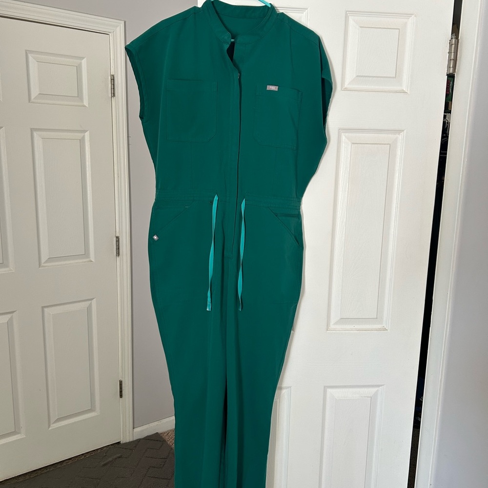 Figs Hunter Green Scrubs Jumpsuit
